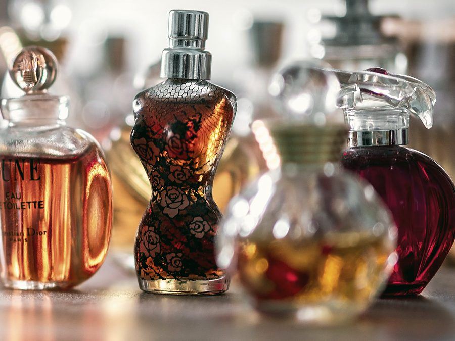 Fine fragrance bottles filled with eau de parfum concentrate